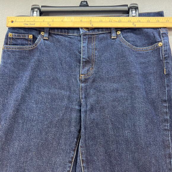 LRL Lauren Jeans Co Women's Size 10 Dark Blue Classic Straight Preppy Normcore - Picture 2 of 13